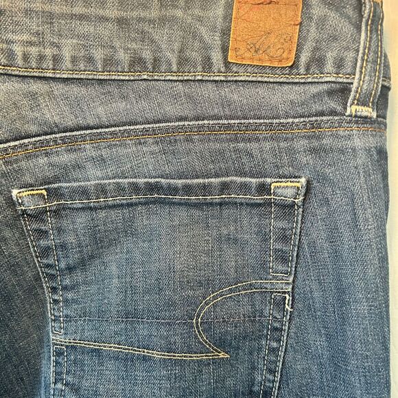 American Eagle Jeans 77 Straight 12R Regular 12 Medium Wash Mid Rise Blue Denim - Picture 5 of 7